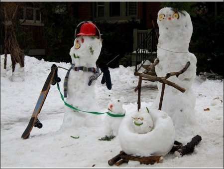 семейство снеговиков